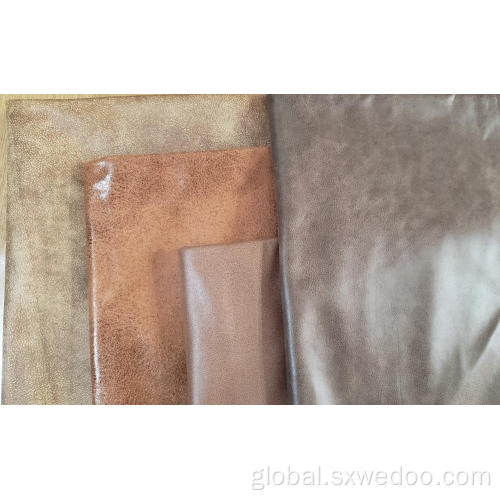 Knitted Leather Like Sofa Fabric Knitted Bronzed Leather Like Fabric for Sofa Furinture Manufactory